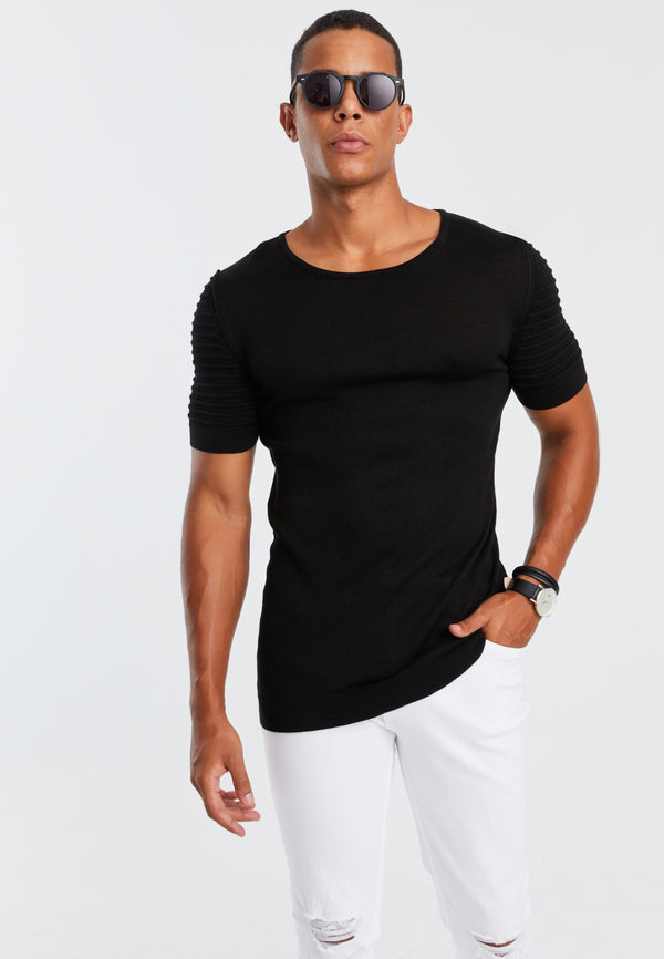 Leif Nelson Rundhals-Shirt Feinstrick