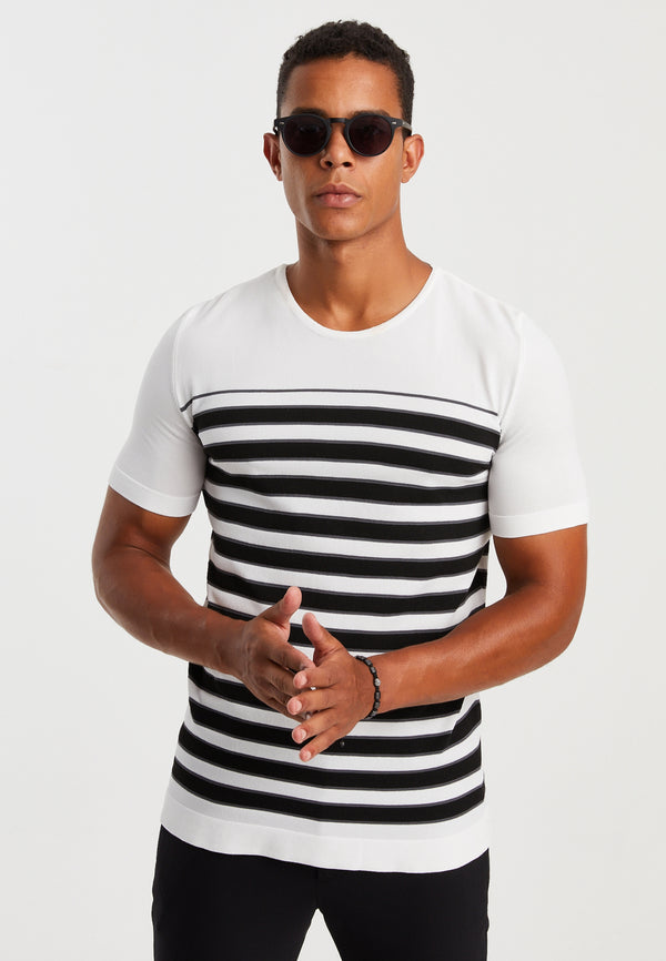 Leif Nelson Rundhals-Shirt Feinstrick