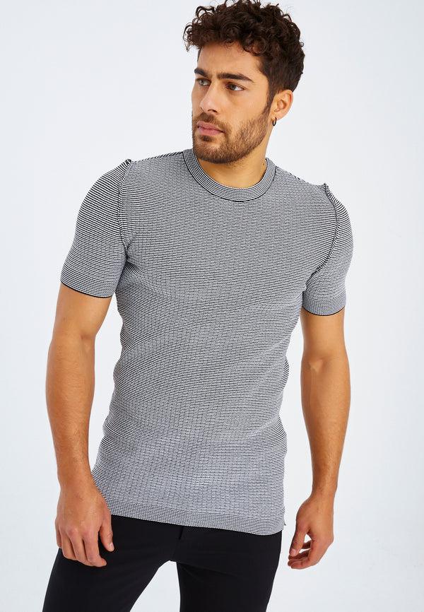 Leif Nelson Rundhals-Shirt Feinstrick