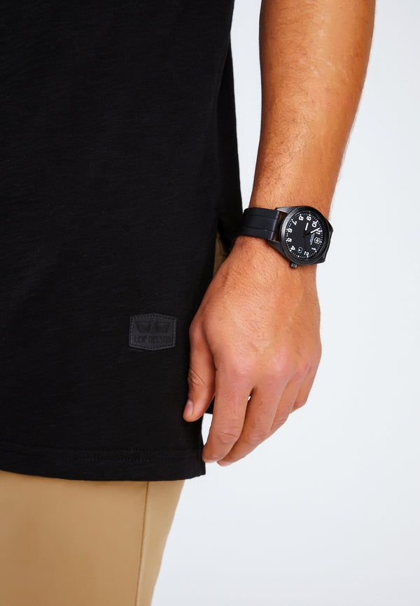 Leif Nelson Rundhals-Shirt