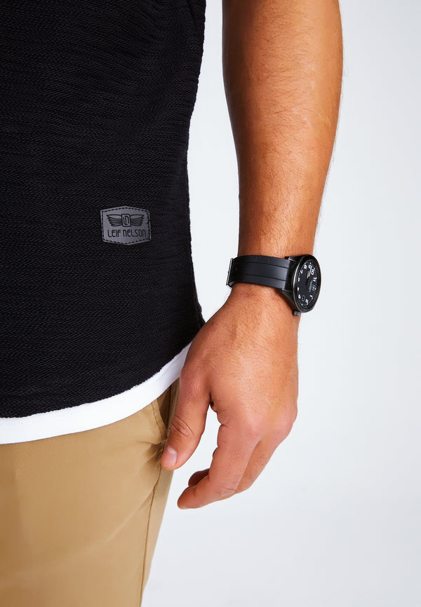 Leif Nelson Rundhals-Shirt