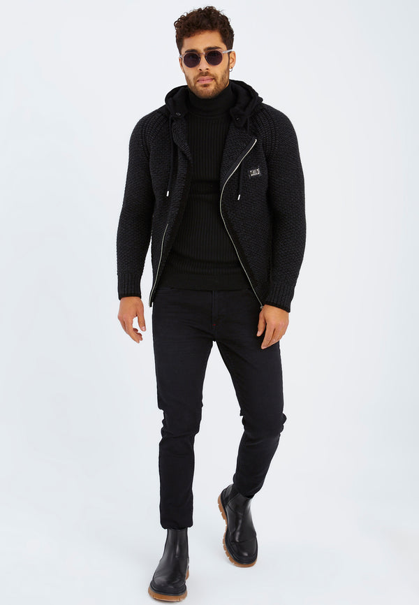 Leif Nelson Strickjacke Mit Kapuze