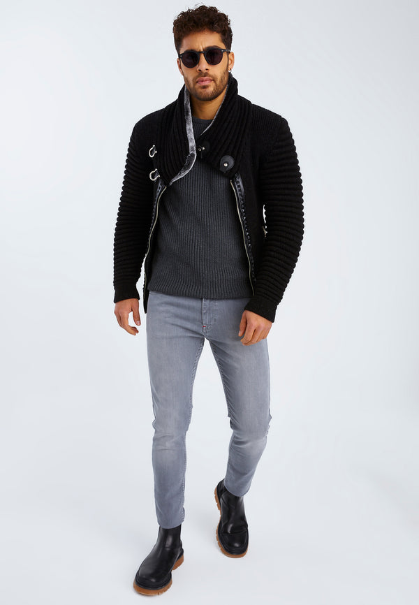 Leif Nelson Strickjacke Mit Schalkragen