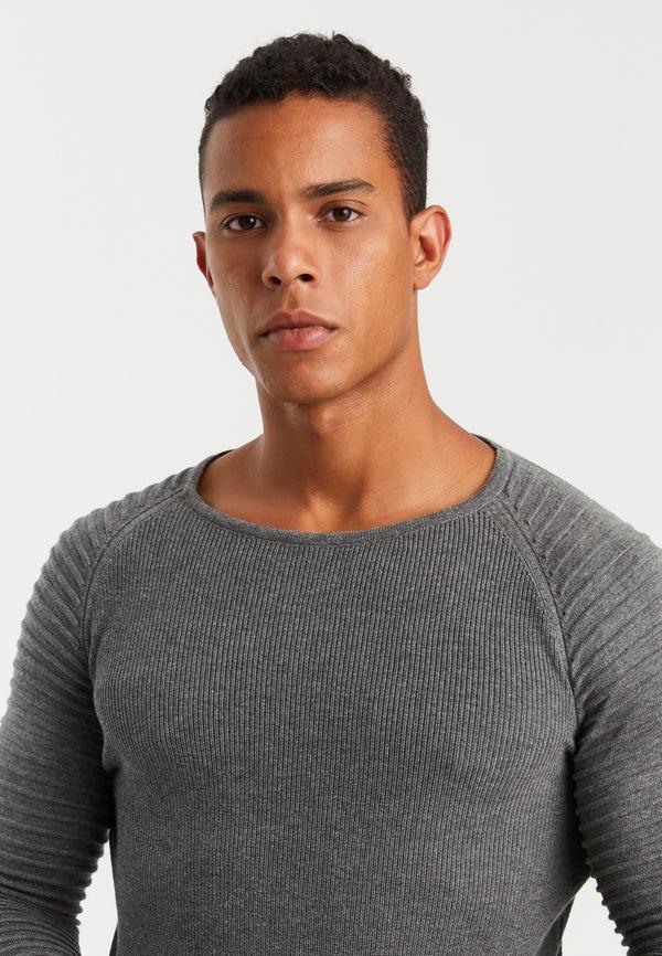 Leif Nelson Strickpullover Feinstrick Rundhals