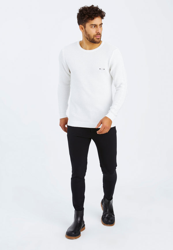 Leif Nelson Strickpullover Feinstrick Rundhals