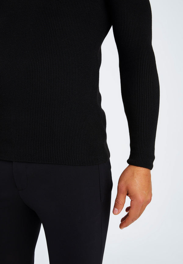 Leif Nelson Strickpullover Feinstrick Rundhals