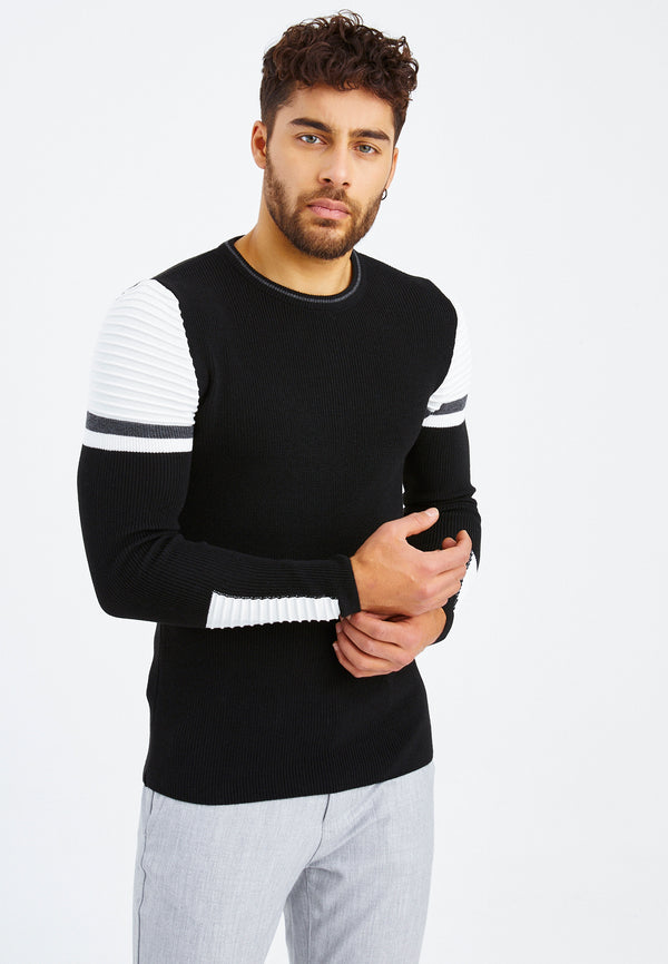 Leif Nelson Strickpullover Feinstrick Rundhals