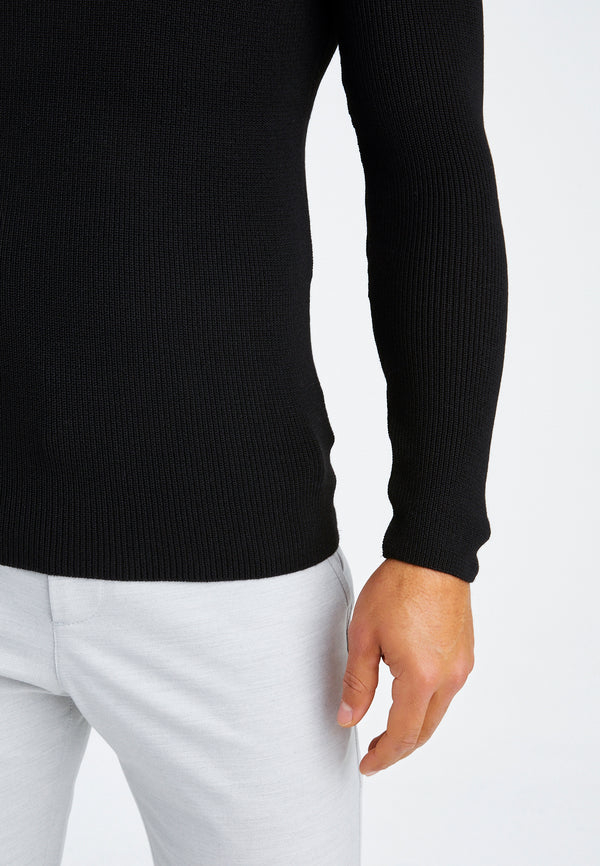 Leif Nelson Strickpullover Feinstrick Rundhals