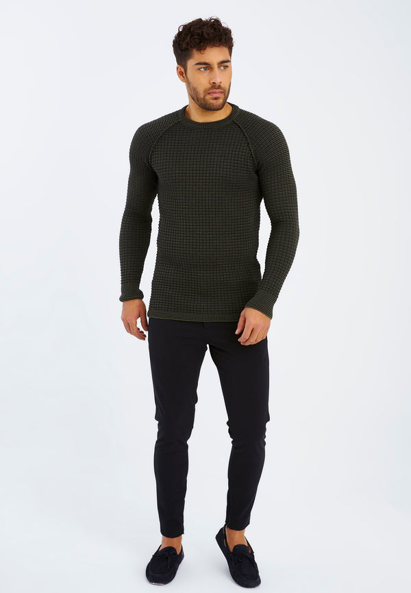 Leif Nelson Strickpullover Feinstrick Rundhals