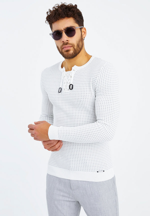 Leif Nelson Strickpullover Feinstrick Rundhals