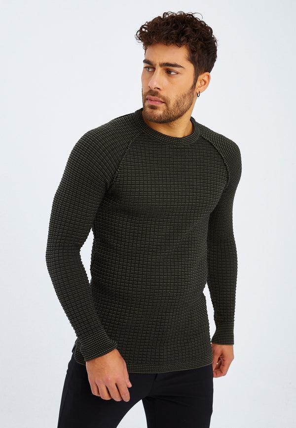 Leif Nelson Strickpullover Feinstrick Rundhals