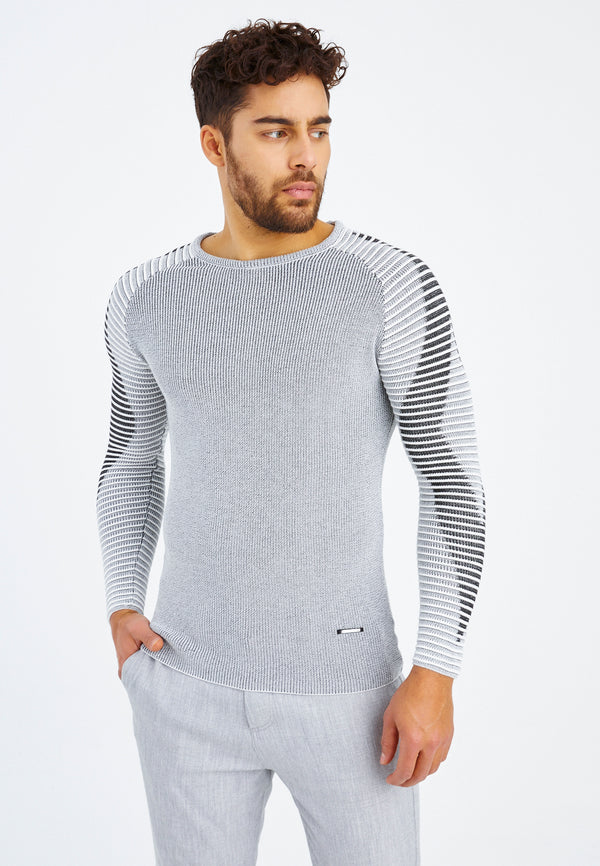 Leif Nelson Strickpullover Feinstrick Rundhals