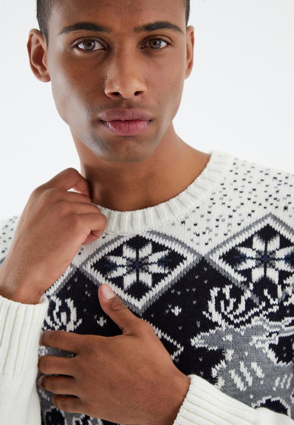 Leif Nelson Strickpullover Grobstrick Rundhals