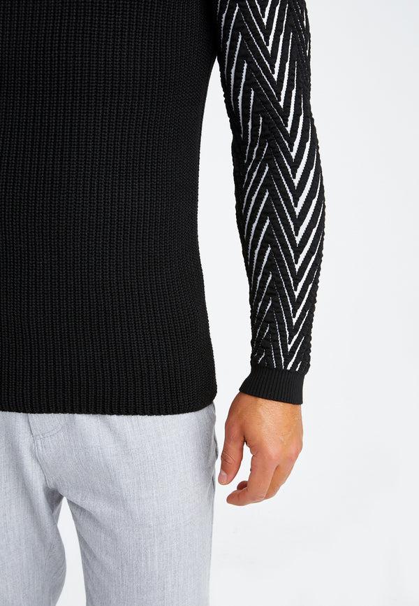 Leif Nelson Strickpullover Grobstrick Rundhals