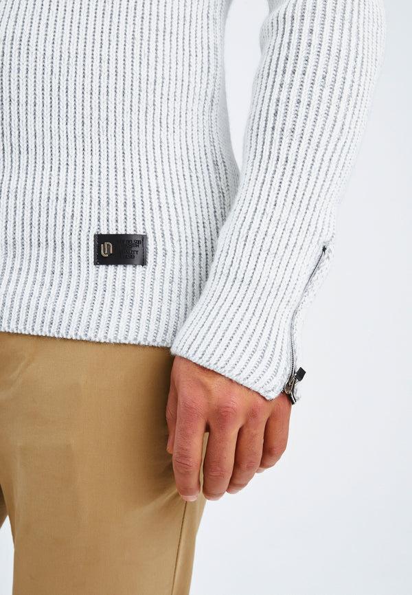 Leif Nelson Strickpullover Grobstrick Schalkragen