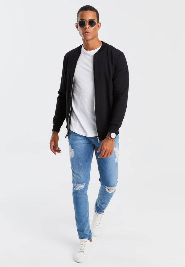 Leif Nelson Sweatjacke Mit Stehkragen