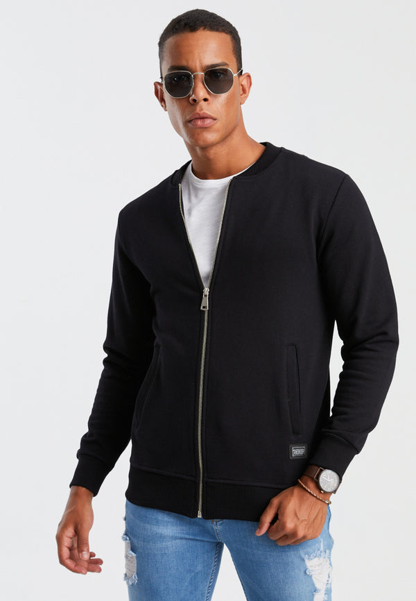 Leif Nelson Sweatjacke mit Stehkragen