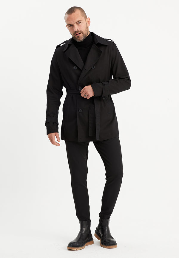 Leif Nelson Zweireihiger Trenchcoat