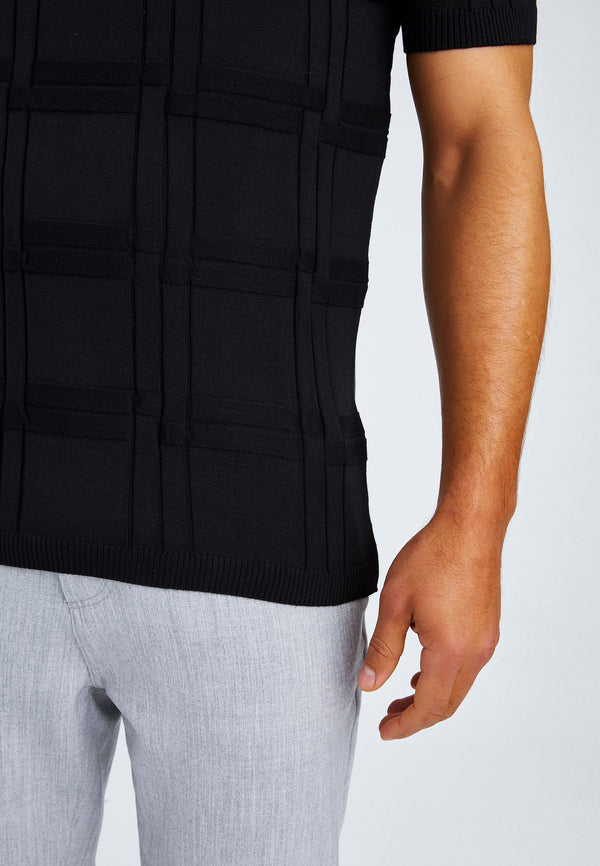 Leif Nelson Polo-Shirt Feinstrick Mit Reißverschluss