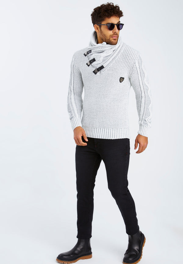 Leif Nelson Strickpullover Grobstrick Mit Schalkragen