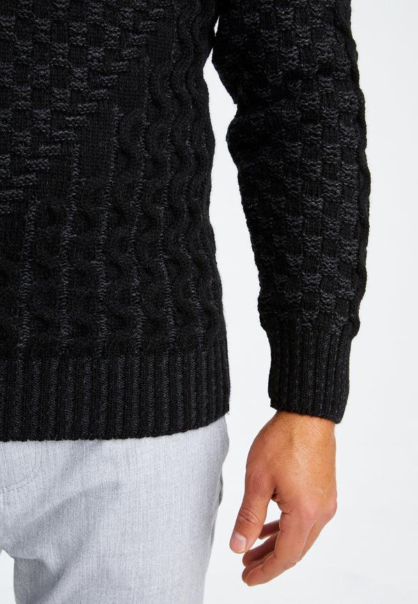 Leif Nelson Strickpullover Grobstrick Mit Schalkragen