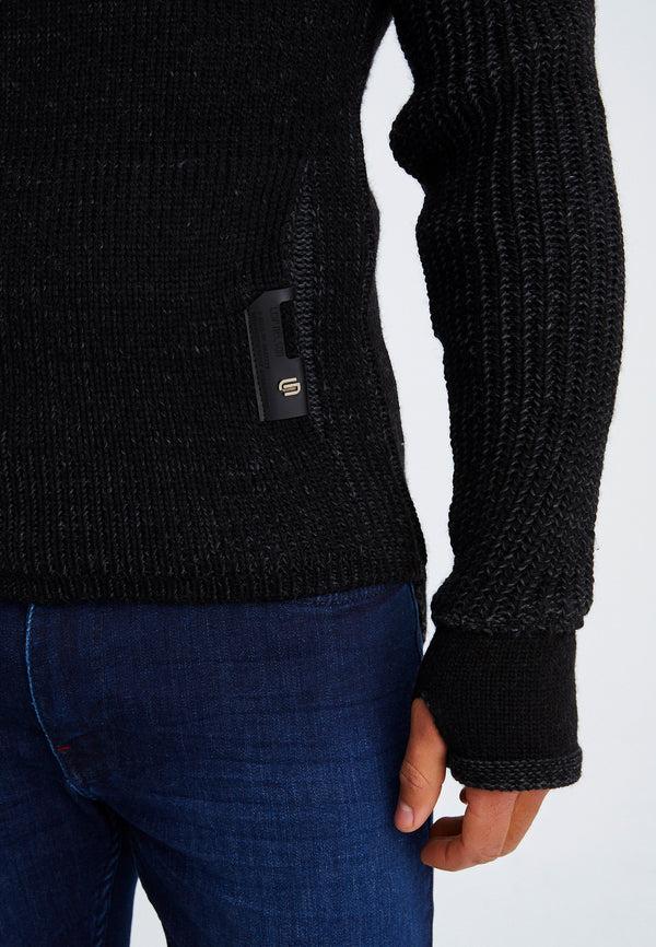 Leif Nelson Strickpullover Grobstrick Mit Schalkragen