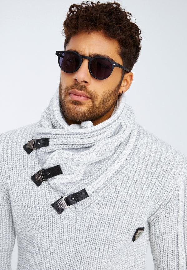 Leif Nelson Strickpullover Grobstrick Mit Schalkragen