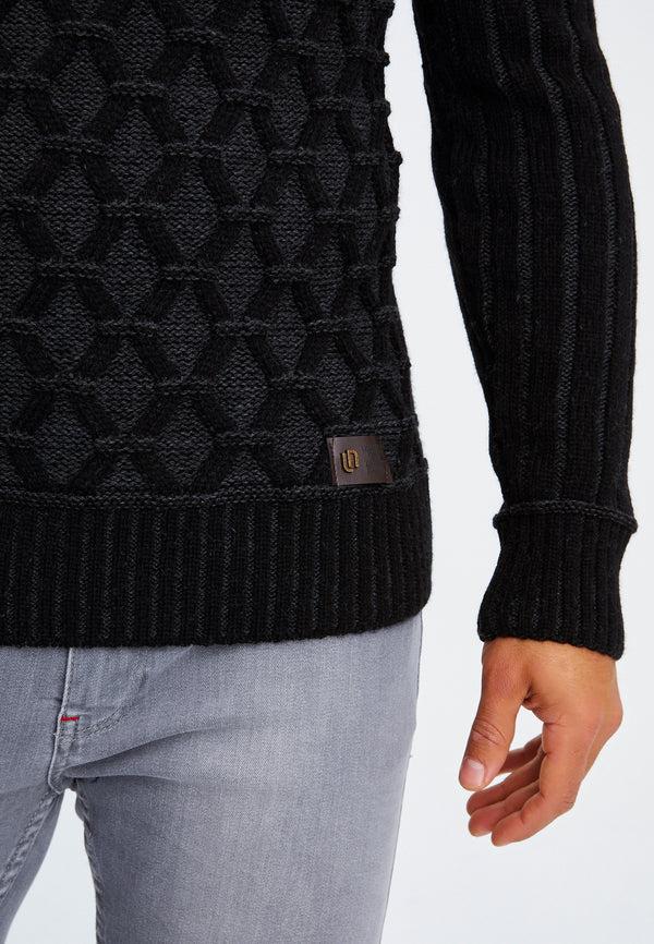 Leif Nelson Strickpullover Grobstrick Mit Schalkragen