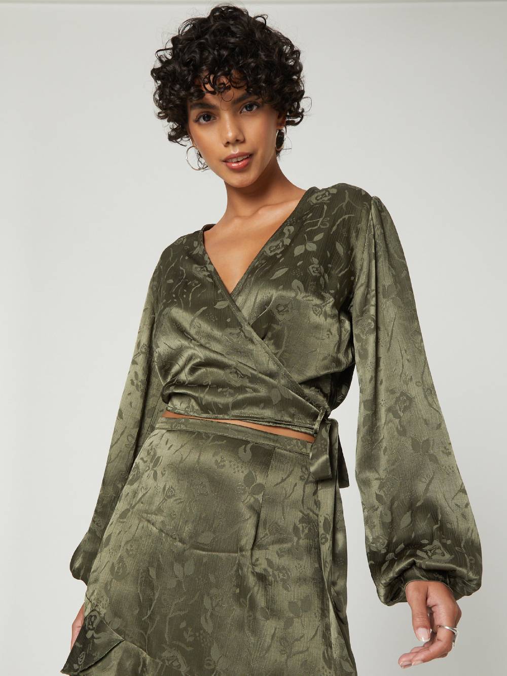 A LOT LESS Blouse 'Paulina' In Dark Green