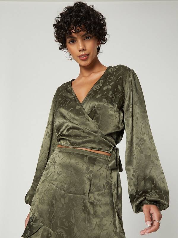 A LOT LESS Blouse 'Paulina' in Dark Green