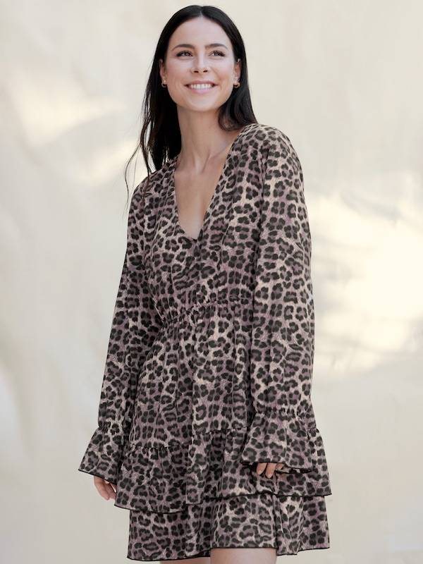 A LOT LESS Dress 'Liliana' in Brown