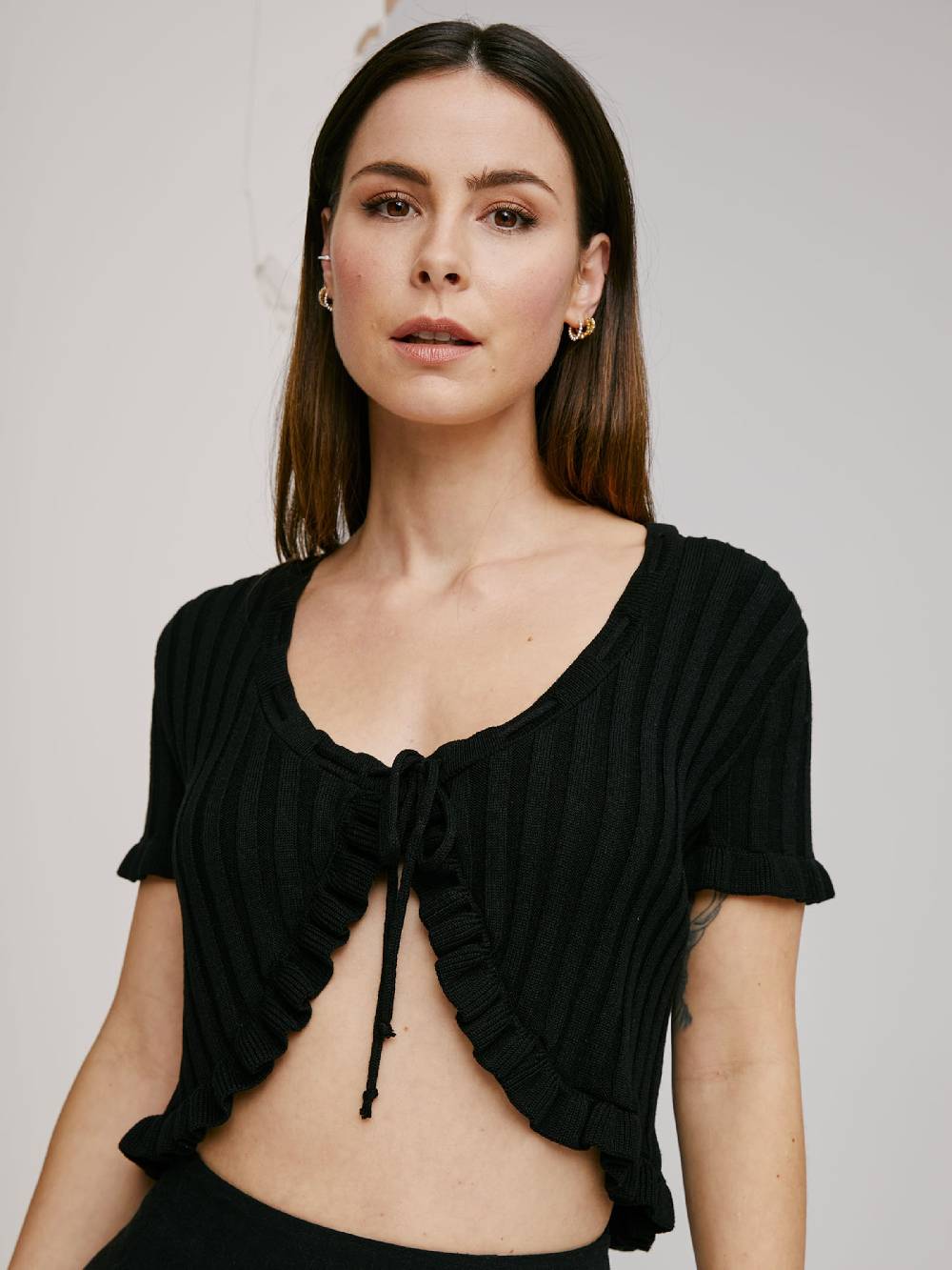 A LOT LESS Knit Cardigan 'Nelly' In Black