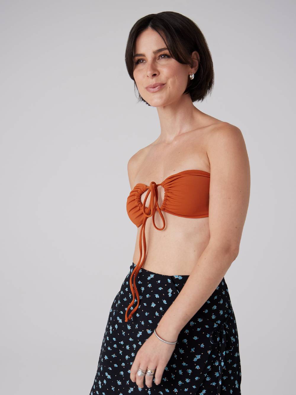 A LOT LESS Triangle Bikini Top 'Lilou' In Orange
