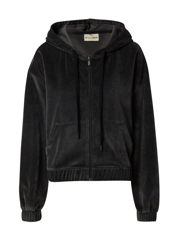 A LOT LESS Zip-Up Hoodie 'Cassia' in Dark Grey