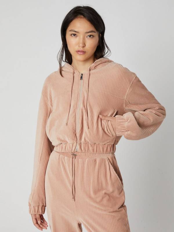 A LOT LESS Zip-Up Hoodie 'Cleo' in Pink