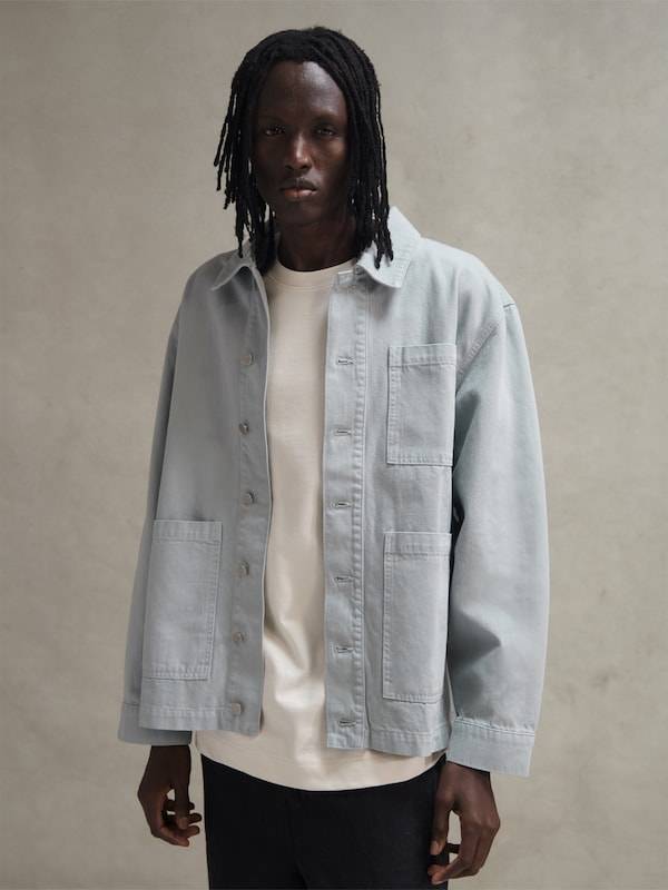 ABOJ ADEJ Regular fit Between-Season Jacket 'Nefasit' in Blue