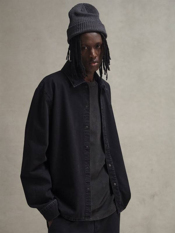 ABOJ ADEJ Regular fit Button Up Shirt 'Adi Keyh' in Black