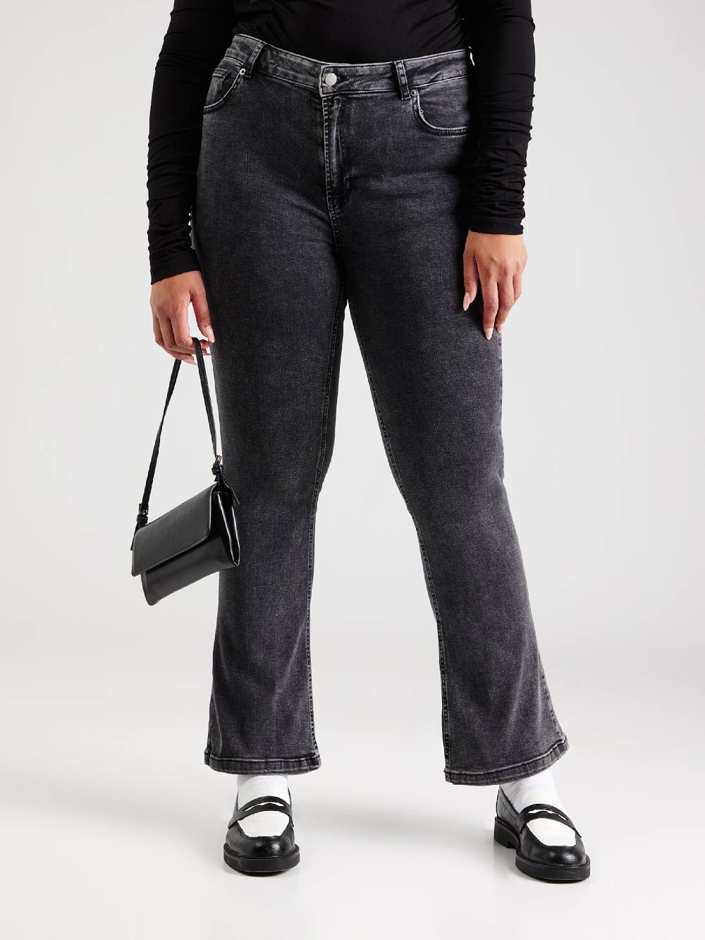 ABOUT YOU Curvy Regular Jeans 'Naomi' In Grey