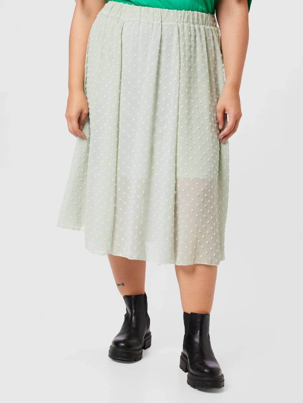 ABOUT YOU Curvy Skirt 'Shelly' In Pastel Green