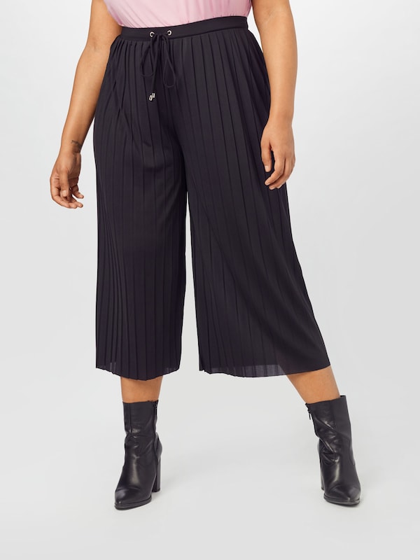 ABOUT YOU Curvy Wide leg Pants 'Caren' in Black