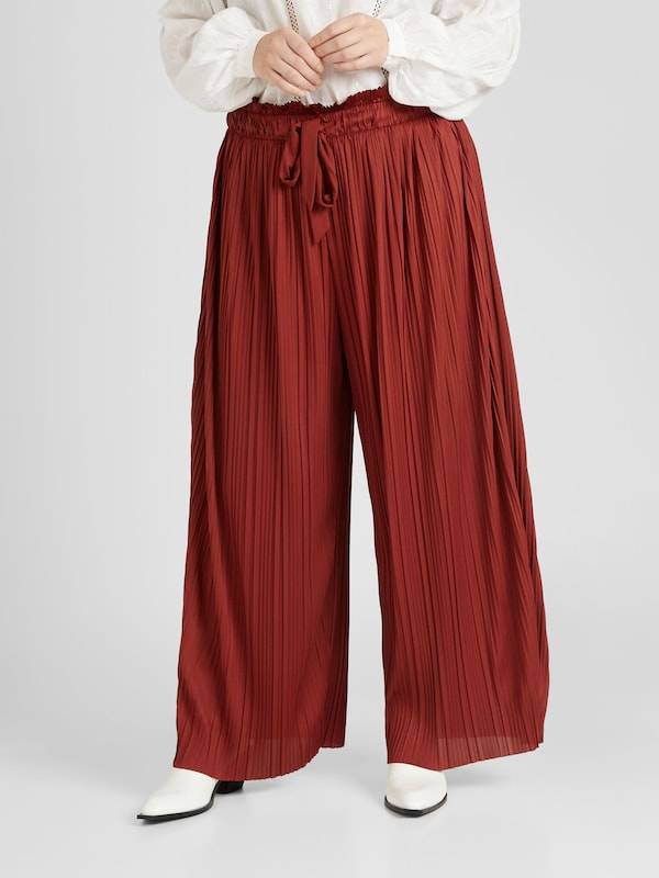 ABOUT YOU Curvy Wide leg Pants 'Elena' in Brown