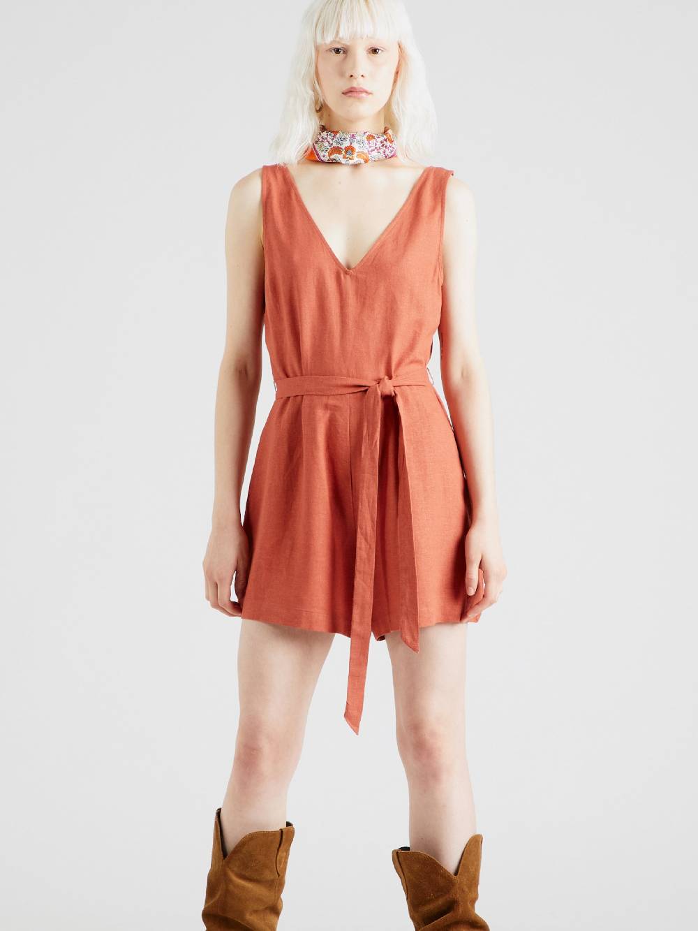 ABOUT YOU Jumpsuit 'Heidi' In Orange, Red