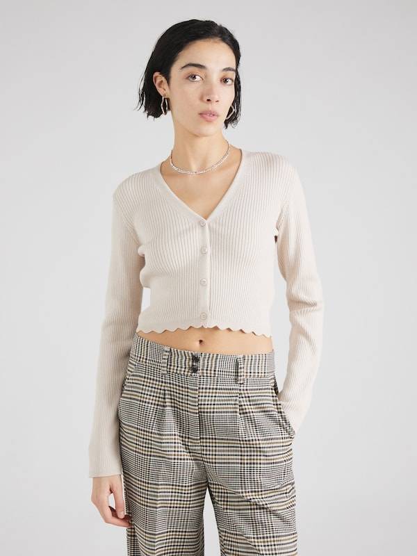 ABOUT YOU Knit Cardigan 'Taria' in White