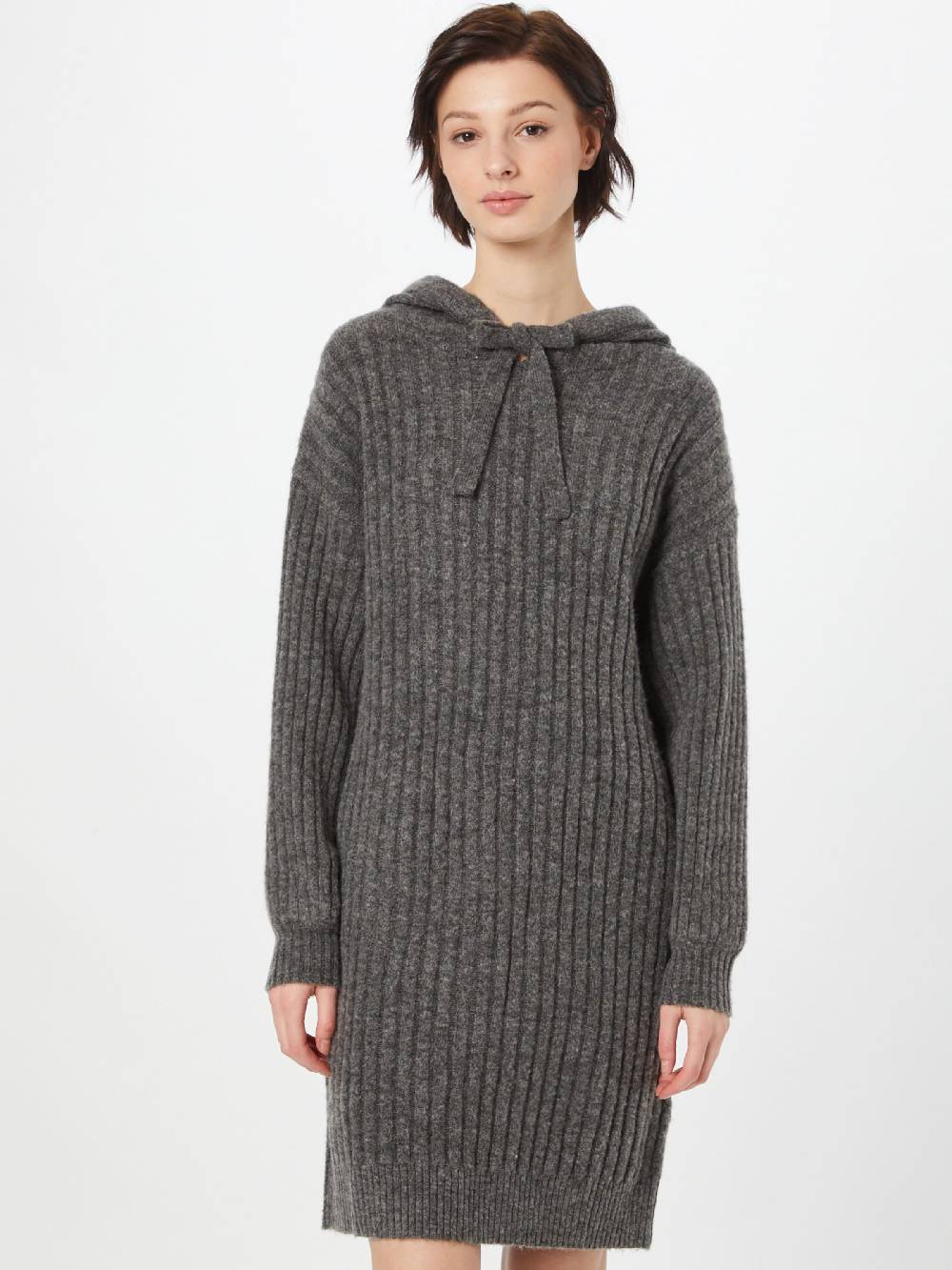 ABOUT YOU Knitted Dress 'Marit' In Mottled Grey