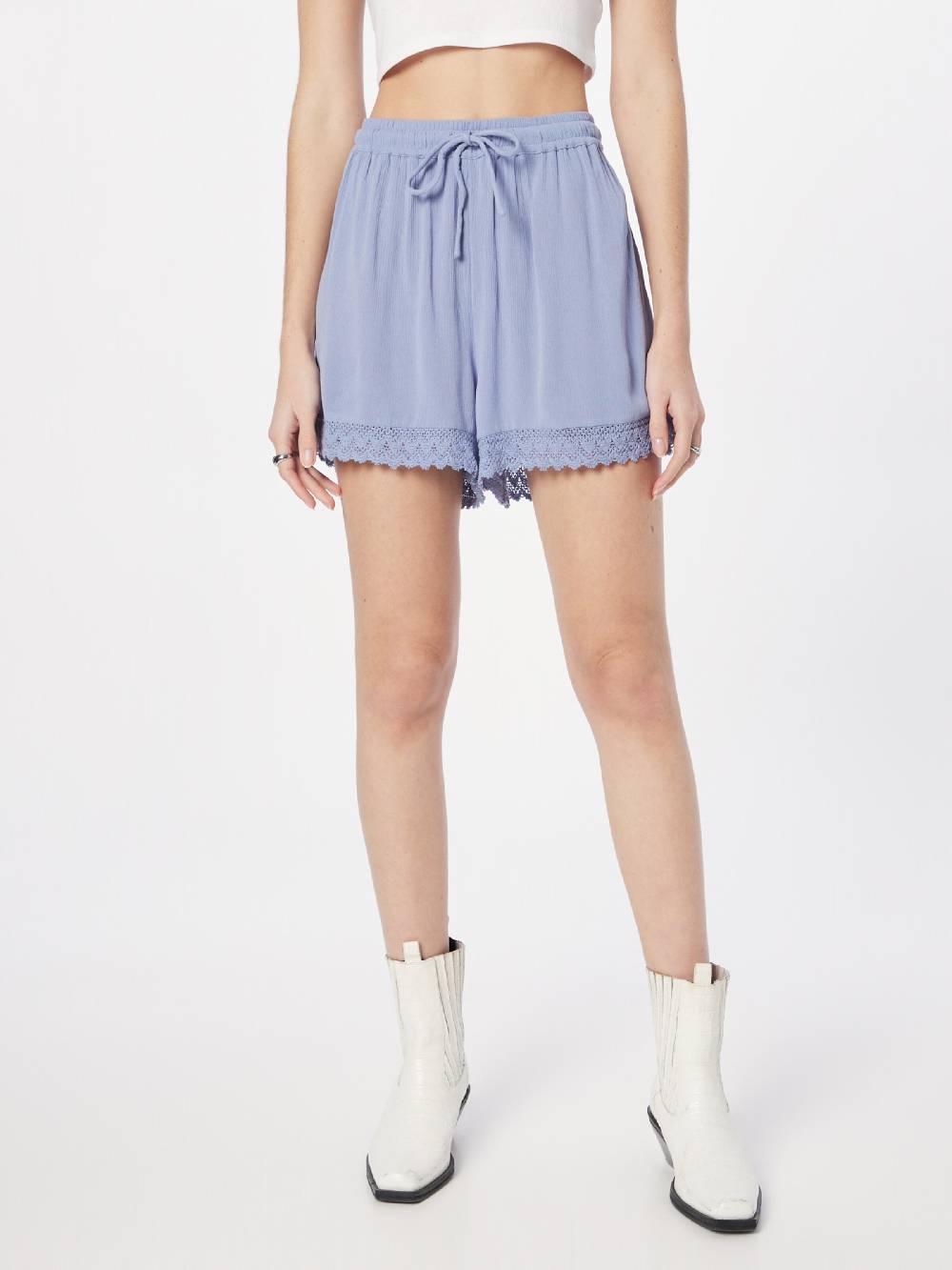 ABOUT YOU Loose Fit Pants 'Dorina' In Light Blue