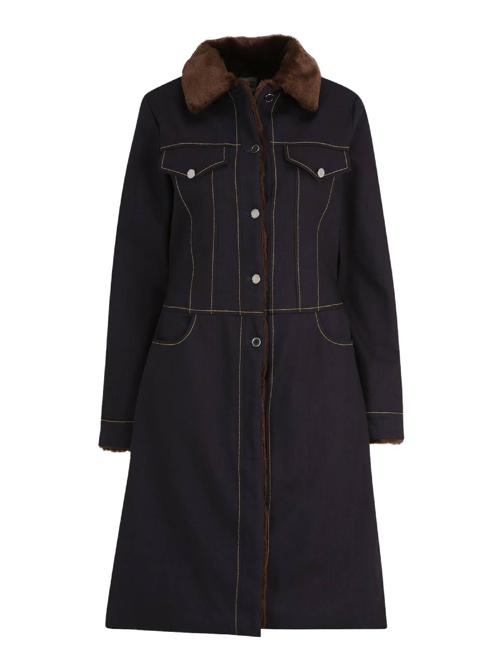 ABOUT YOU REBIRTH STUDIOS Between-Seasons Coat 'Juliette Jacket' In Dark Blue