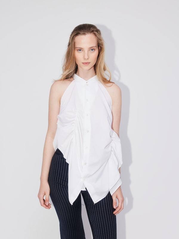 ABOUT YOU REBIRTH STUDIOS Blouse 'Shirred' in White