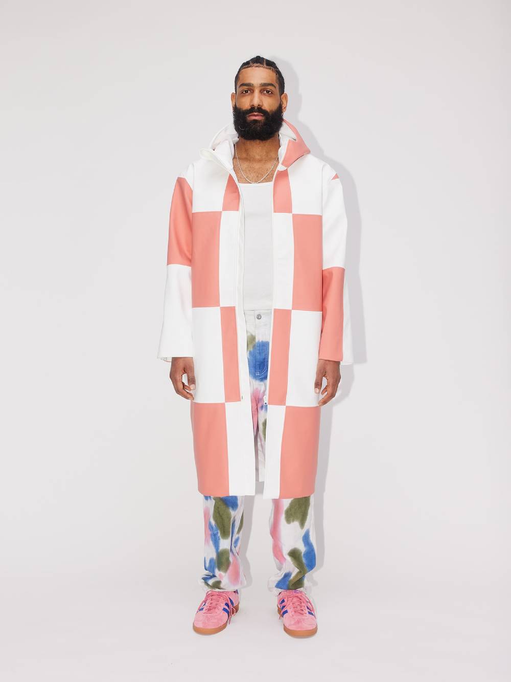 ABOUT YOU REBIRTH STUDIOS Performance Jacket 'WET'' In Coral, White