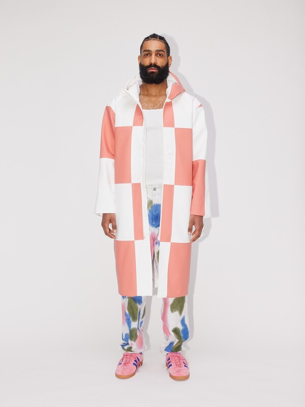 ABOUT YOU REBIRTH STUDIOS Performance Jacket 'WET'' in Coral, White