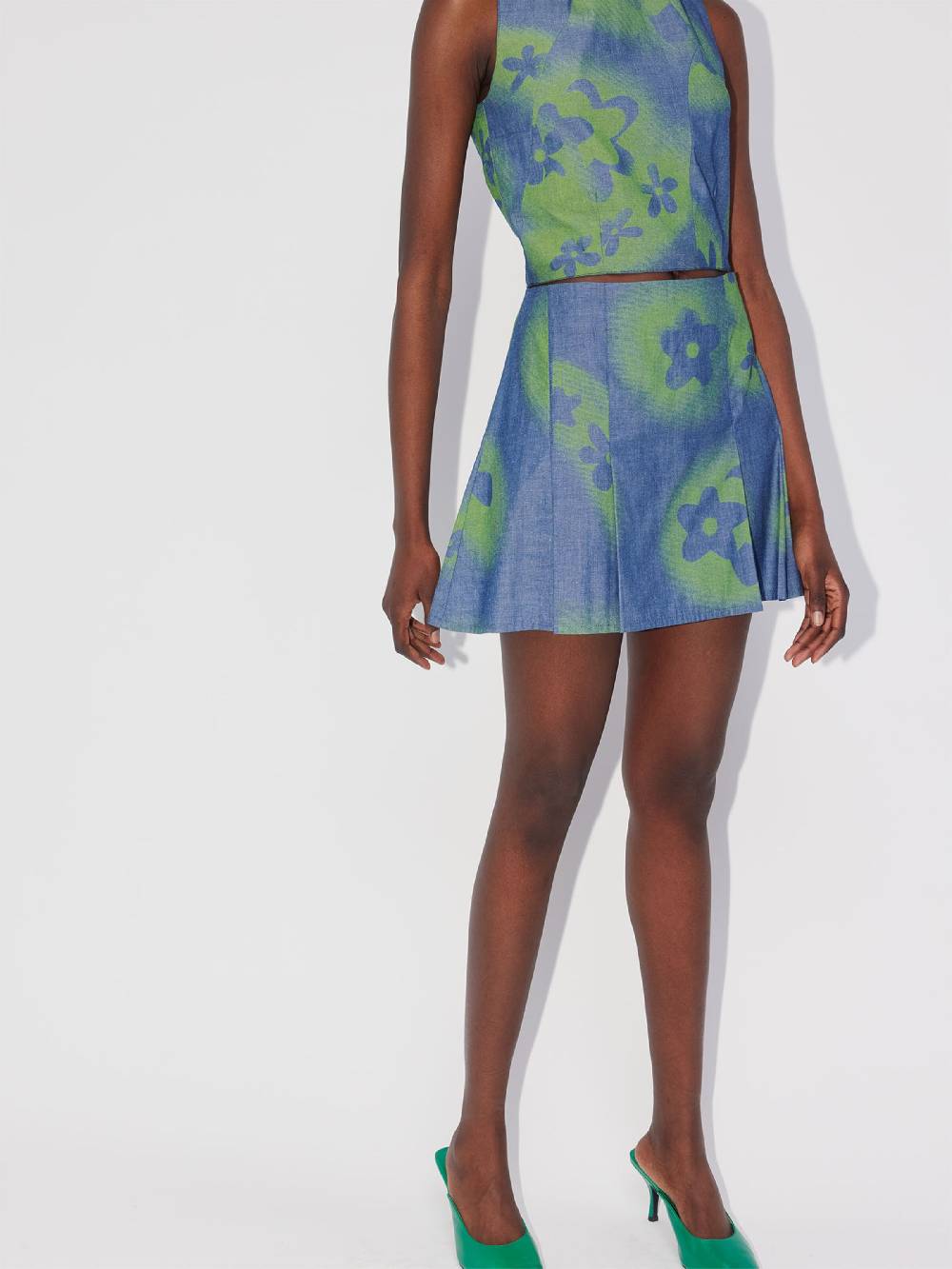 ABOUT YOU REBIRTH STUDIOS Skirt 'Eri' In Blue, Green